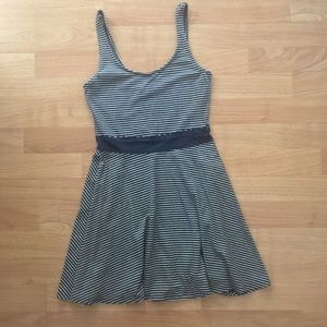 Navy Gray Striped Abercrombie Dress